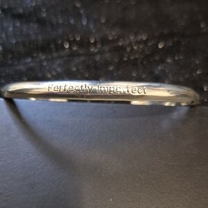 The Avon Inspirational "Perfectly Imperfect" Silver Engraved Bangle Bracelet